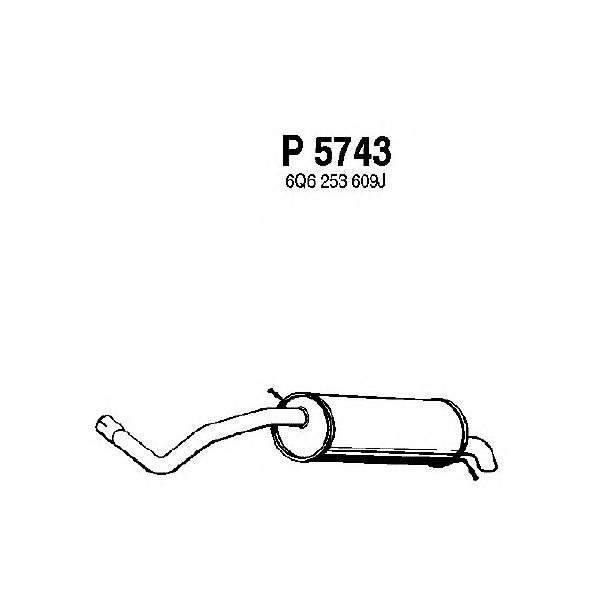 FENNO - P5743 (Глушитель SKODA FABIA 1.2 02-07)