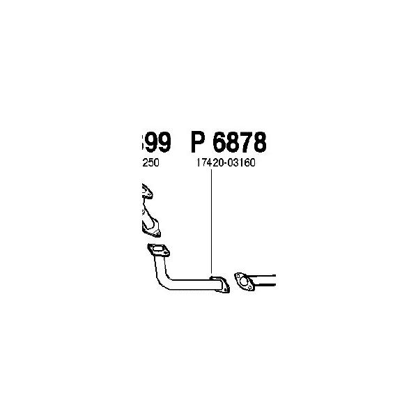 FENNO - P6878 (Трубопровод выпускной TOYOTA AVENSIS 2.0 97-00)