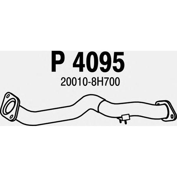 FENNO - P4095 (Трубопровод выпускной NISSAN X-TRAIL 2.0-2.5 01-)