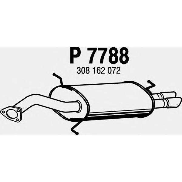 FENNO - P7788 (Глушитель VOLVO S40 / V40 2.0 95-03)