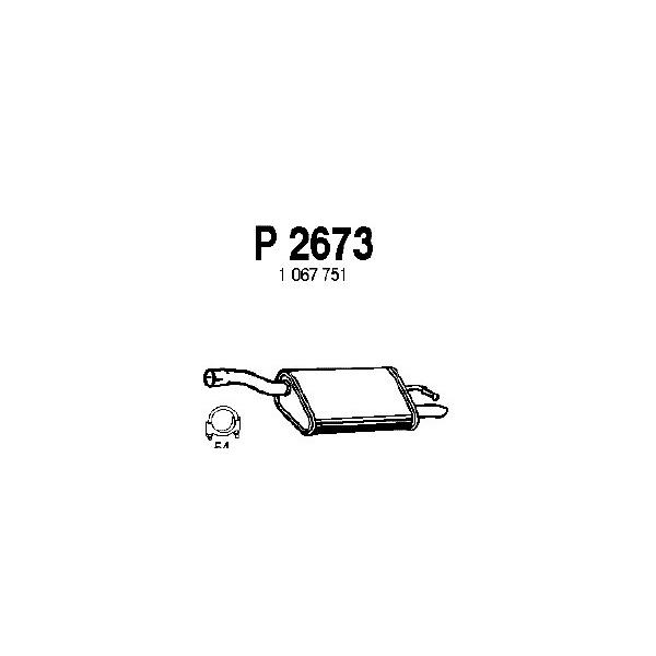 FENNO - P2673 (Глушитель FORD FOCUS 2.0 98-04 (HATCH))