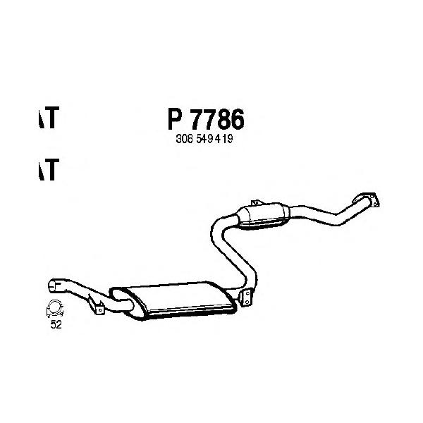 FENNO - P7786 (Глушитель средний VOLVO S40 / V40 1.6-2.0 95-04)