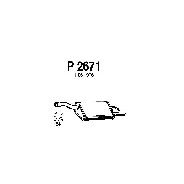 FENNO - P2671 (Глушитель FORD FOCUS 1.8 99-04)