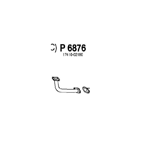 FENNO - P6876 (Трубопровод выпускной TOYOTA AVENSIS 1.6 97-00)