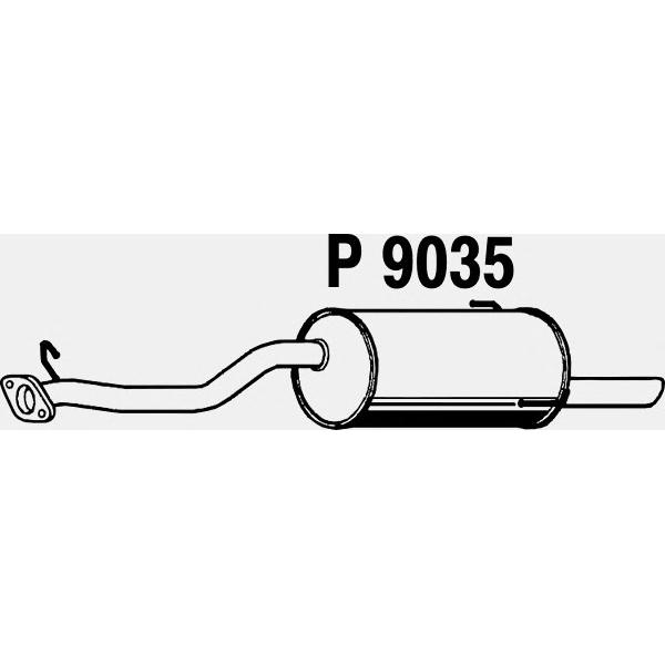 FENNO - P9035 (Глушитель SUBARU LEGACY 2.5 98-03)