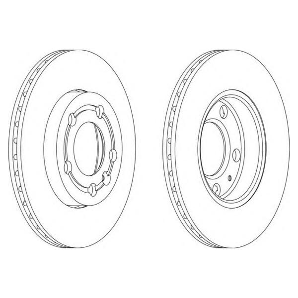 FERODO - DDF11641 (DDF1164-1_диск тормозной передний!/ Skoda Fabia, VW Polo 1.0/1.2 99>)
