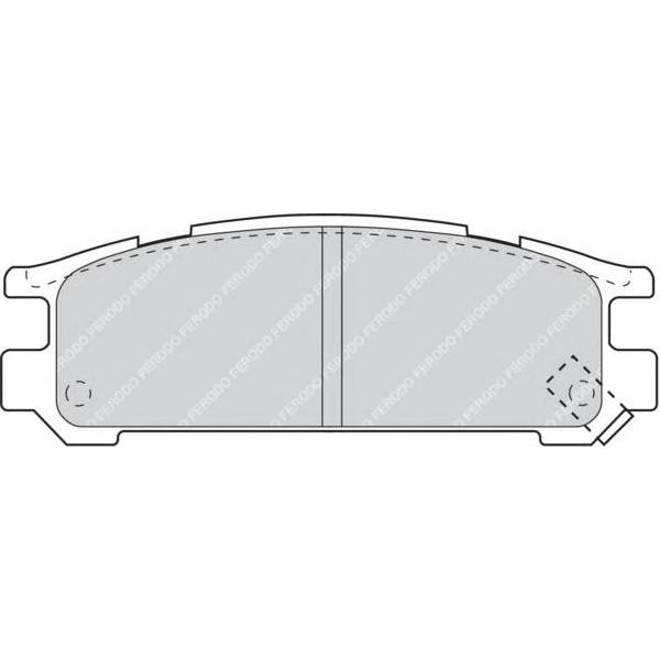 FERODO - FDB 790 (колодки дисковые з./ Subaru Legacy 1.8-2.5i 90>/Impreza 1.6-2.0 92-00)
