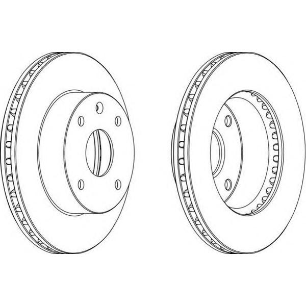 FERODO - DDF1257 (Диск тормозной передний Ø256x24)