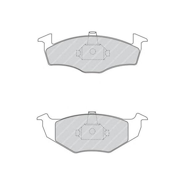 FERODO - FDB1101 (колодки дисковые п./ VW Polo 1.0i-1.9D/SDi 96-01/Lupo 1.0i/1.4i/1.7SDi)