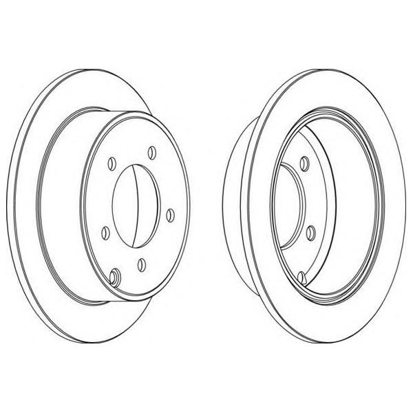 FERODO - DDF1762 (Диск тормозной CHRYSLER SEBRING/DODGE CALIBER/JEEP COMPASS 06- задний D=262мм.)