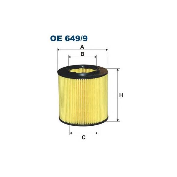 FILTRON - OE649/9 (Фильтр масляный E60/E87/E90 05->(OX387D))