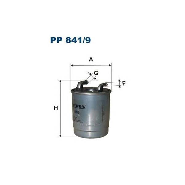 FILTRON - PP841/9 (Фильтр топливный (под нагреватель 180Вт, в центр) #)