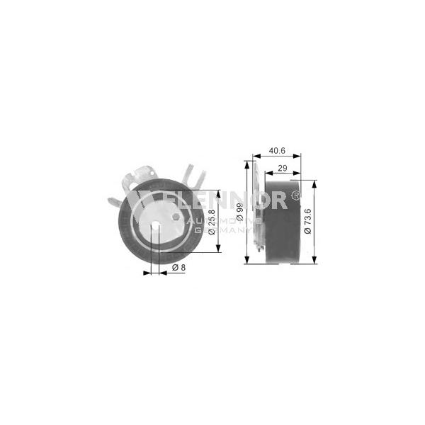 FLENNOR - FS02107 (FS02107_ролик натяжной! Citroen Xsara 2.0 96>)