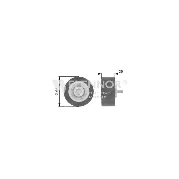 FLENNOR - FU21929 (Ролик промежуточный поликлинового ремня Alfa 156 2.5-3.0 V6 24V 97> Fiat Punto/Stilo 1.9JTD 09/99>)