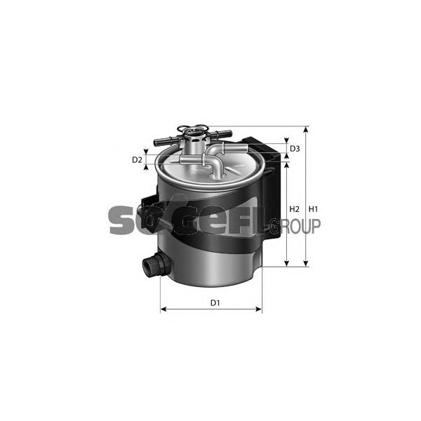FRAM - PS10326 (фильтр топл./ Renault Megane/Scenic/Grand Scenic 1.5DCi/2.0DCi 05>)