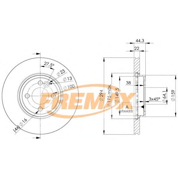 FREMAX - BD8570 (Диск тормозной)