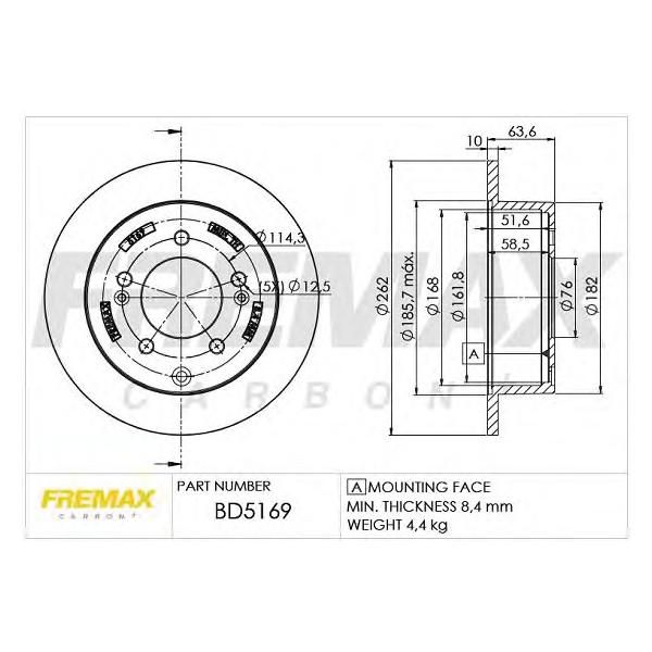 FREMAX - BD5169 (ДИСК ТОPМОЗНОЙ)