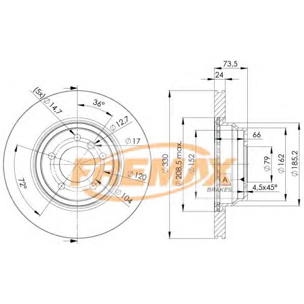 FREMAX - BD4645 (Диск тормозной)