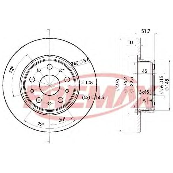 FREMAX - BD4646 (Диск тормозной)