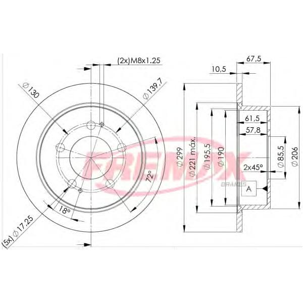 FREMAX - BD8680 (Тормозной диск)