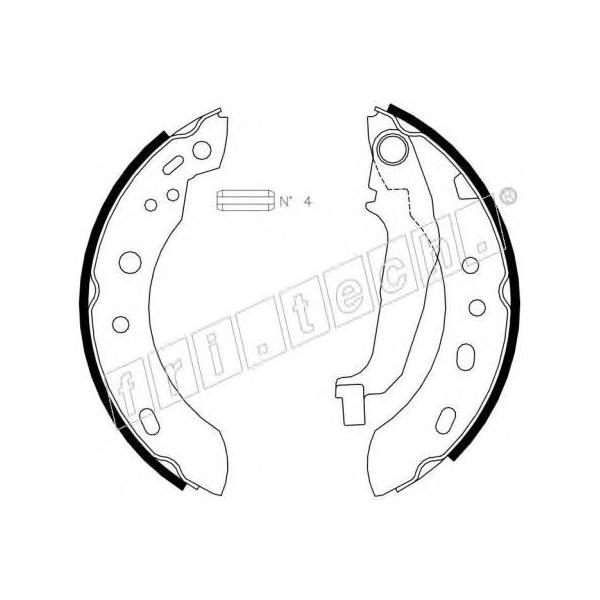 FRITECH - 1067.189 (Колодки барабанные)