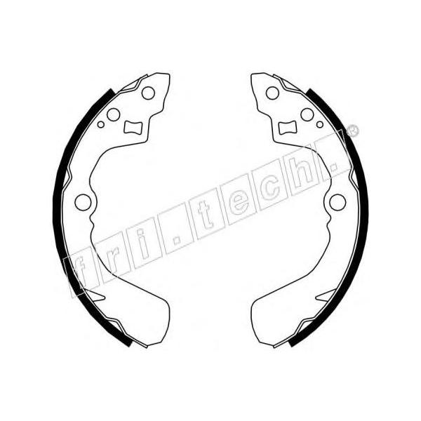 FRITECH - 1026.345 (Колодки барабанные SUZUKI BALENO 95> DAIHATSU CHARADE 1.3 88)