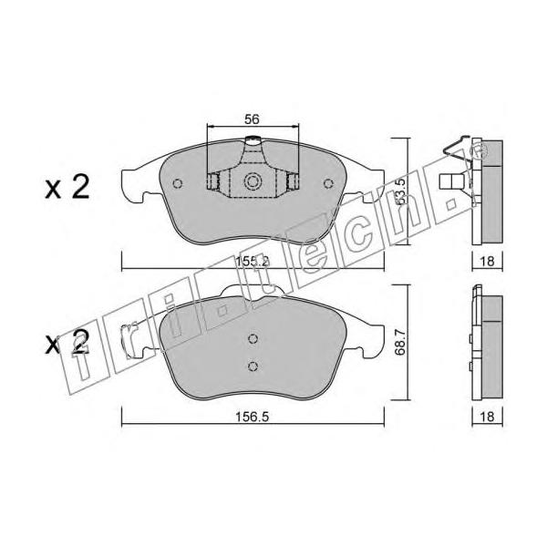 FRITECH - 819.1 (Колодки тормозные)