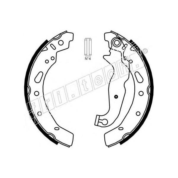 FRITECH - 1040.161 (Колодки тормозные барабанные)