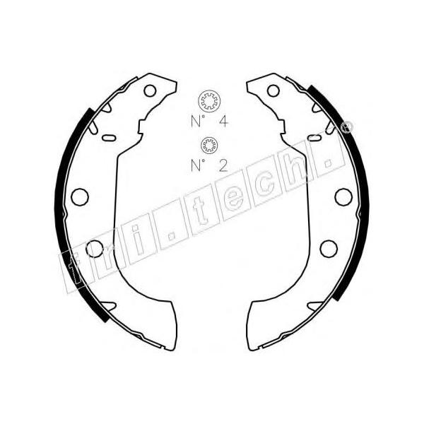 FRITECH - 1079.186 (Колодки барабанные PEUGEOT 405 /BENDIX/)
