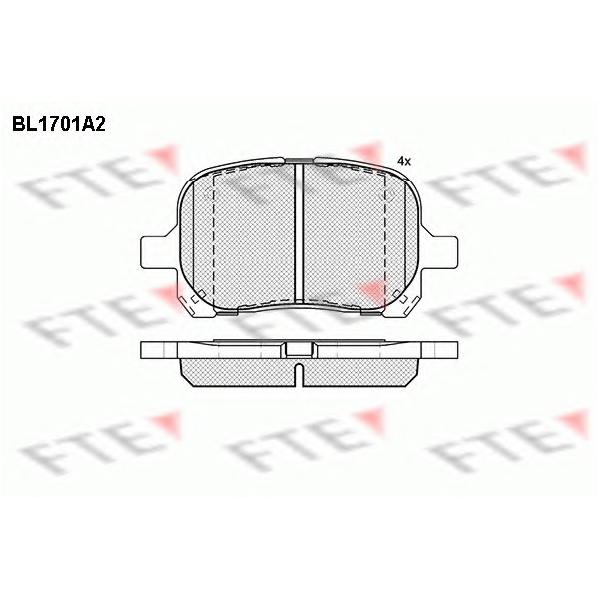 FTE - BL1701A2 (Колодки тормозные дисковые)