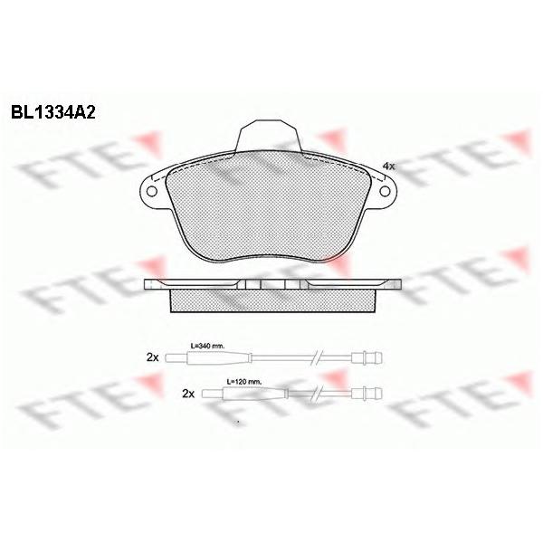 FTE - BL1334A2 (Колодки тормозные дисковые)