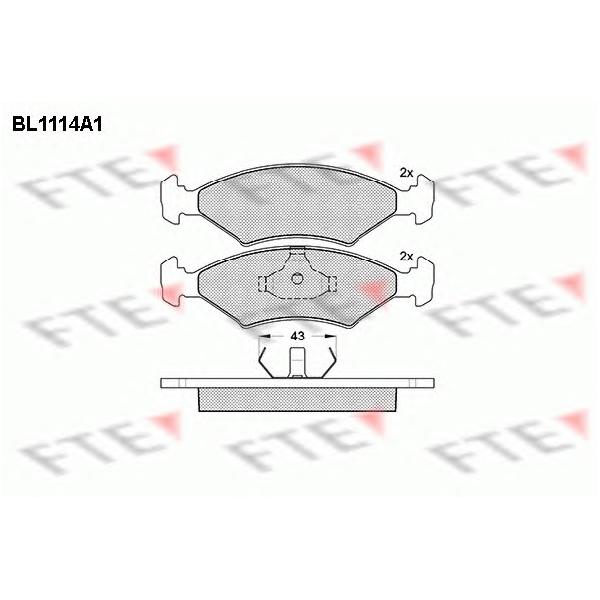 FTE - BL1114A1 (Колодки тормозные дисковые)