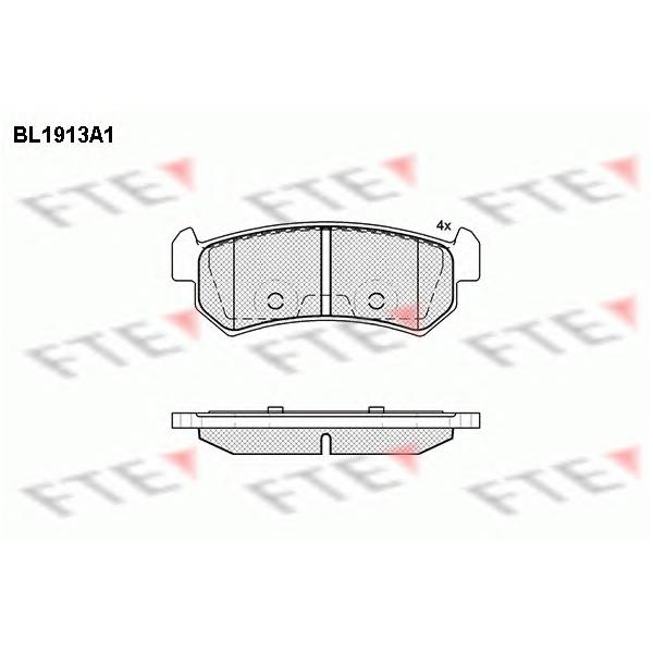 FTE - BL1913A1 (колодки дисковые (зад. острые ушки))