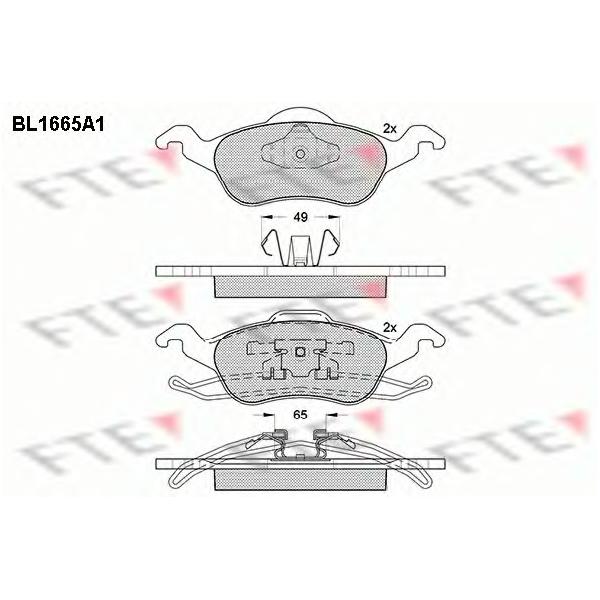 FTE - BL1665A1 (Колодки тормозные дисковые)