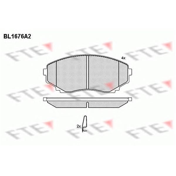 FTE - BL1676A2 (Колодки тормозные передние)