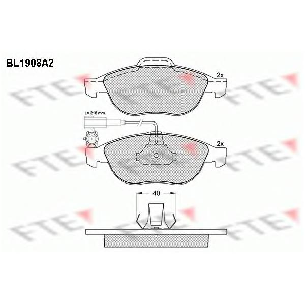FTE - BL1908A2 (Колодки тормозные дисковые)