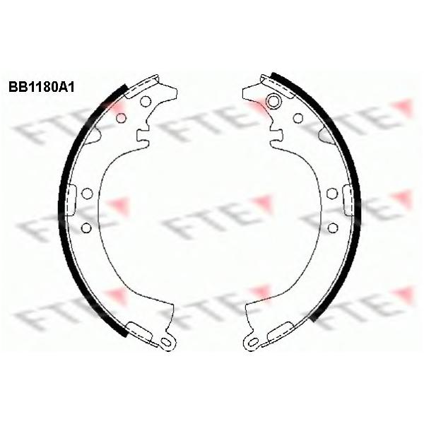 FTE - BB1180A1 (Колодки тормозные барабанные)