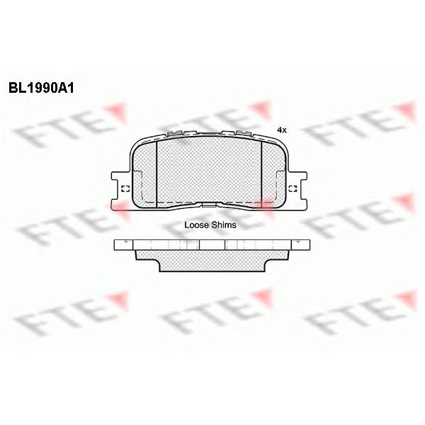 FTE - BL1990A1 (Колодки тормозные дисковые)
