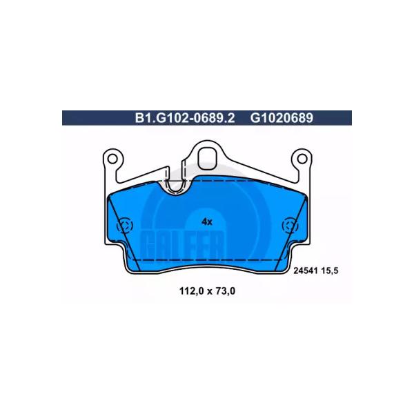 GALFER - B1G10206892 (Колодки торм.зад.)