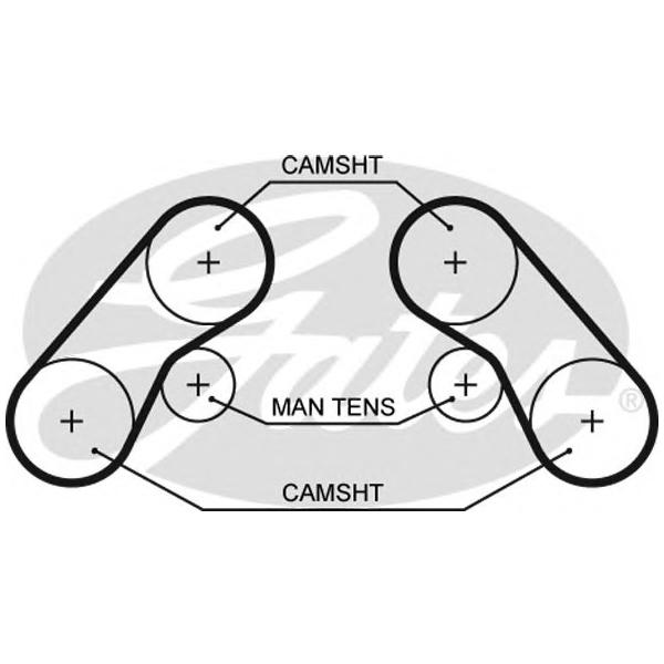 GATES - 5576XS (Ремень зубчатый 5576XS 59 x 22 (8597-15576))