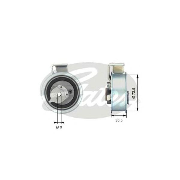 GATES - T43018 (Ролик ремня ГРМ AUDI A4/A6/VW PASSAT 01-05 1.8/2.0 20V натяжной)