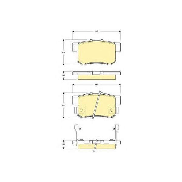 GIRLING - 6132699 (Колодки торм зад с датч CRV 02-)