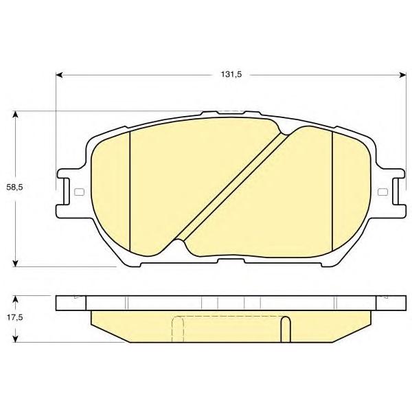 GIRLING - 6133149 (Колодки торм пер CAMRY 01->)
