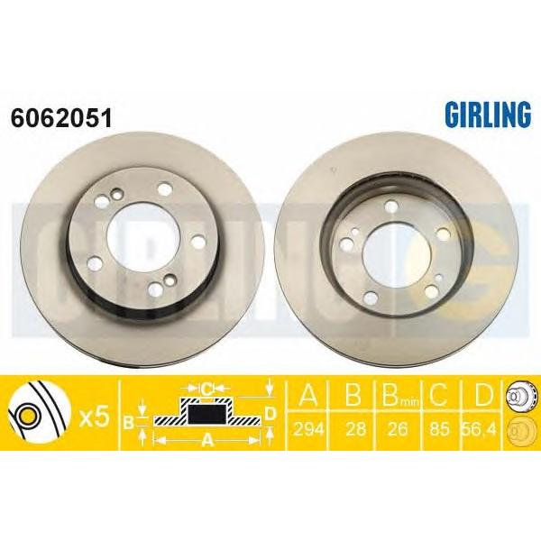 GIRLING - 6062051 (Диск тормозной 6062051)