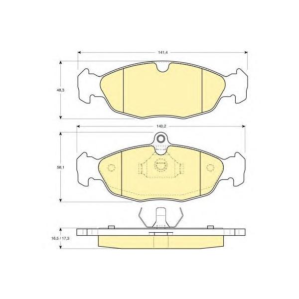 GIRLING - 6110402 (Колодки торм пер OPEL VECTRA/NEXIA)