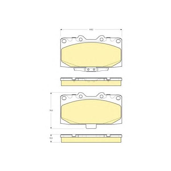 GIRLING - 6133079 (Колодки тормозные SUBARU FORESTER 2.0 98-02/IMPREZA 2.0 94- передние)