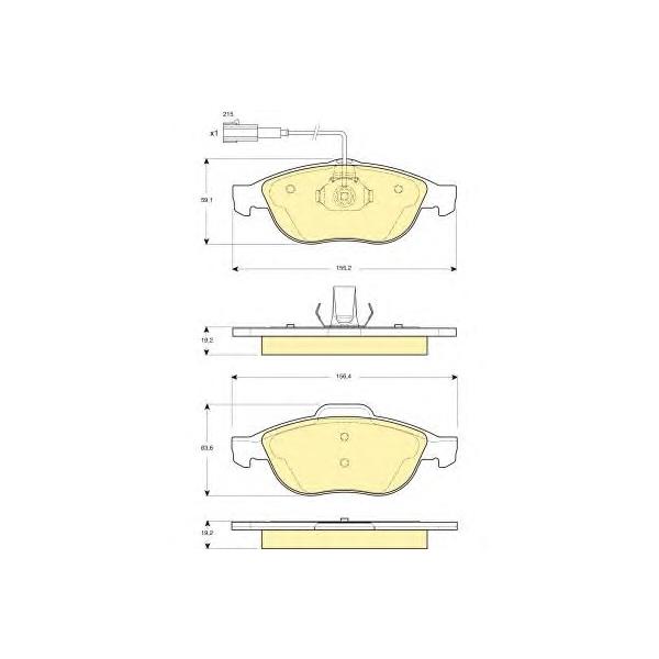 GIRLING - 6114442 (Колодки тормозные)
