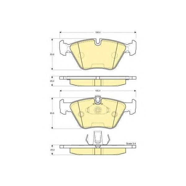 GIRLING - 6112642 (Колодки торм пер BMW E39)