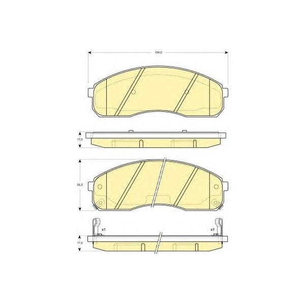 GIRLING - 6133019 (Колодки тормозные передние = SP1116)