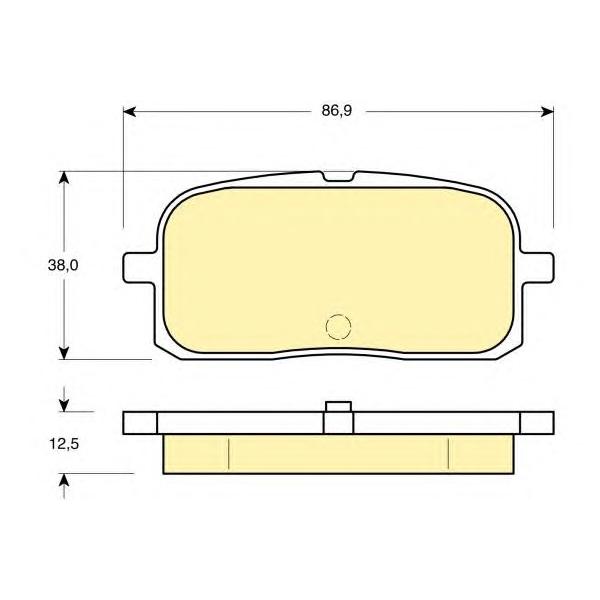 GIRLING - 6132259 (Колодки тормозные TOYOTA PASEO 88-00 задние)